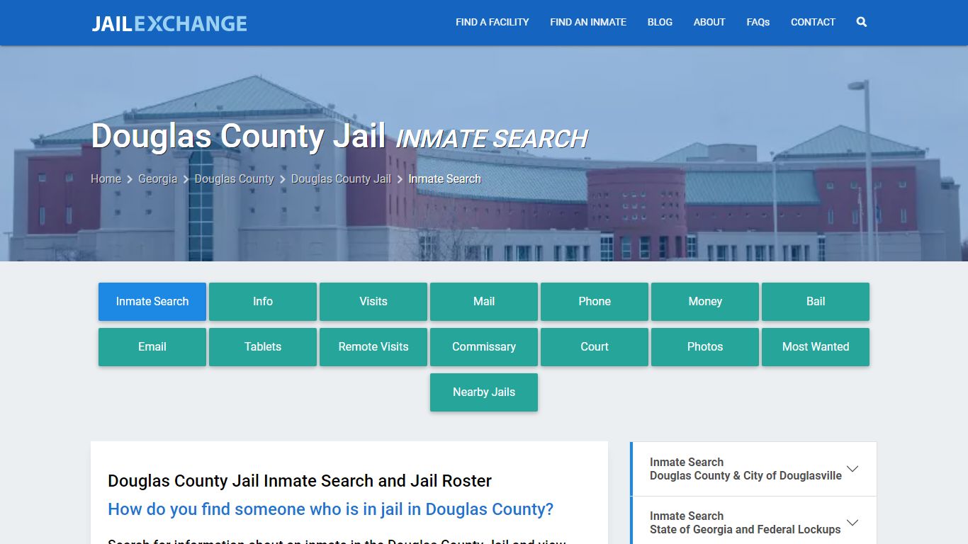 Inmate Search: Roster & Mugshots - Douglas County Jail, GA